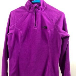 The North Face Long Sleeve Purple 1/4 Zip Fleece
